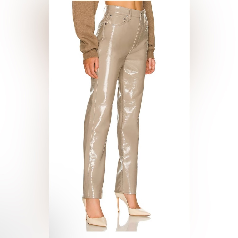 AGOLDE Recycled Leather 90's Pinch Waist in Powder New